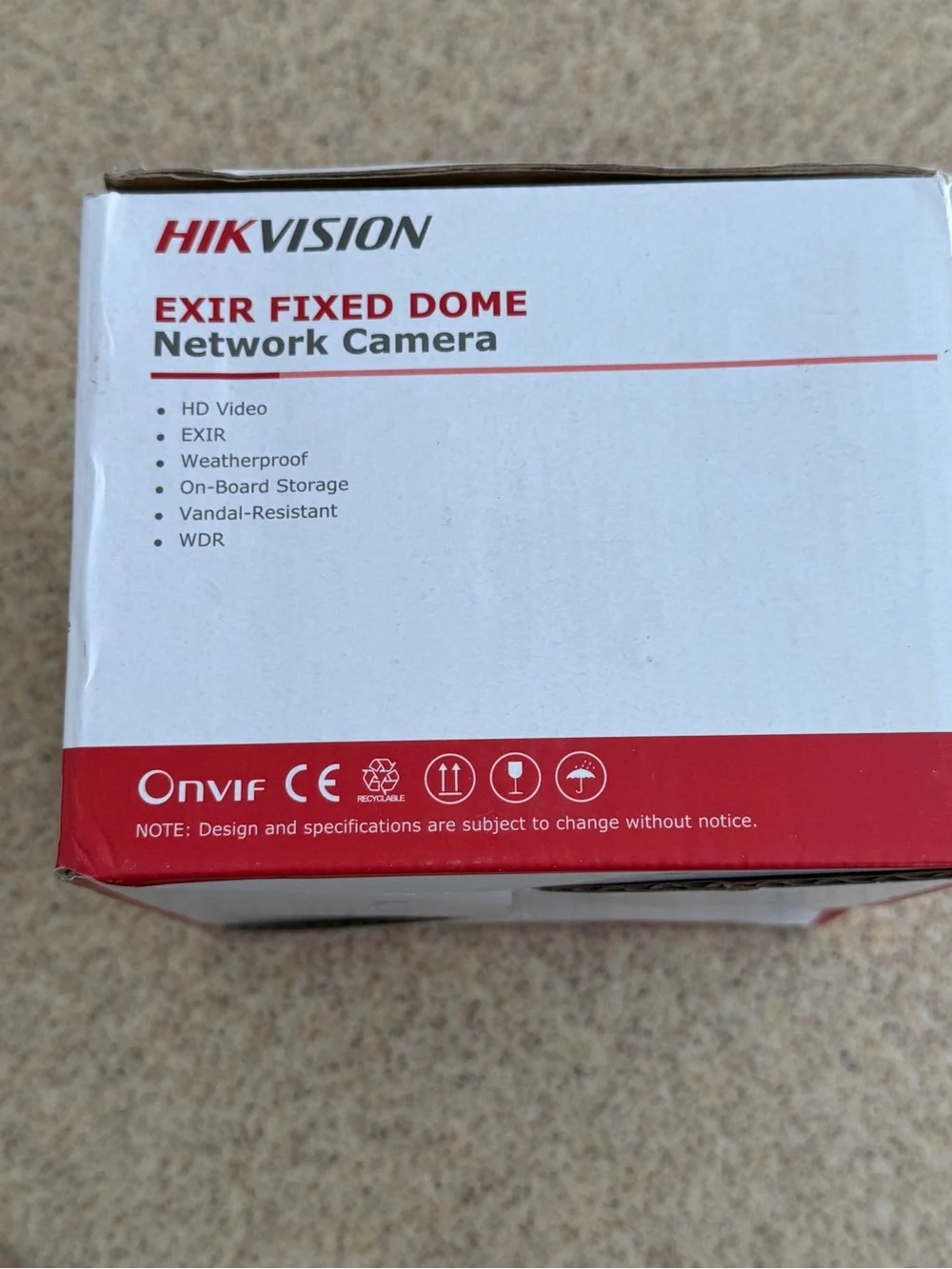 HIKVISION EXIR H.265+ HD Video HD Video Network Dome Camera New in box